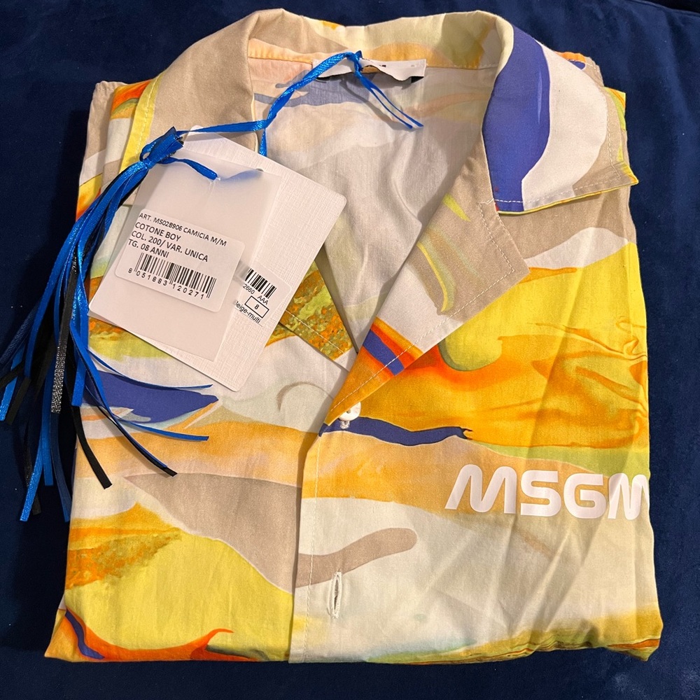 MSGM boys shirt. 100% cotton brand new.
